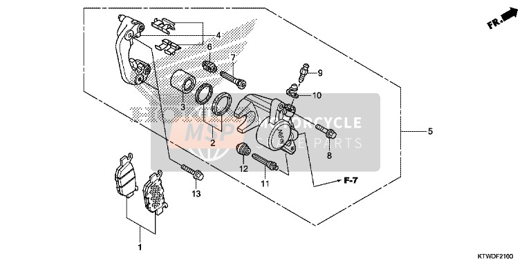 Honda SH300R 2014 Bremssattel Hinten für ein 2014 Honda SH300R